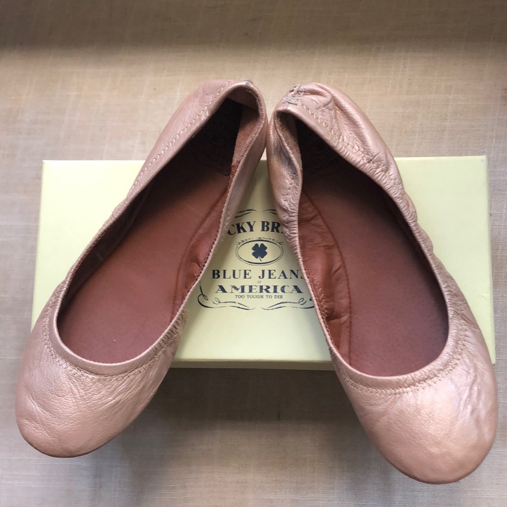 Lucky Brand Womens Rose Cream Ballet Flats size 7
